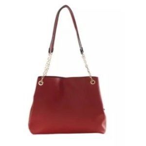 CLOSET CLEAR-OUT! Mathew + Julian Red Triple Entry Bag with Chain Strap